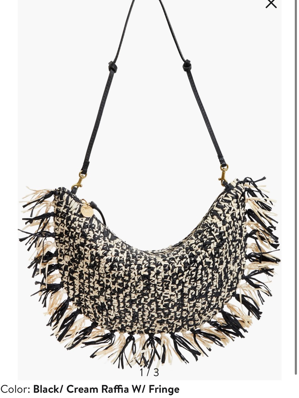 Clare V lune rafia bag